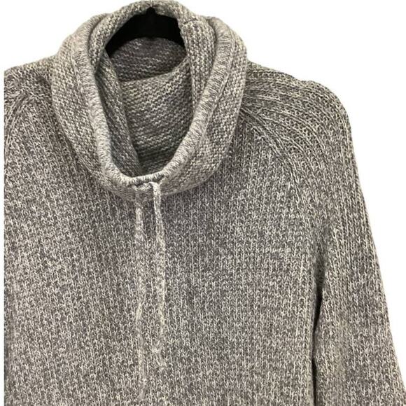 Athleta Borealis Cowl Neck Sweater Gray Long Sleeve Knit Wool  Boucle Size Small - Picture 7 of 12